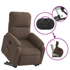 vidaXL Relaxsessel mit Aufstehhilfe Braun Mikrofasergewebe