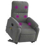 vidaXL Massagesessel Aufstehhilfe Elektrisch Dunkelgrau
