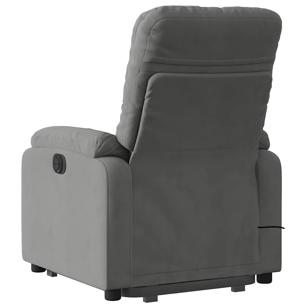 vidaXL Massagesessel Aufstehhilfe Elektrisch Dunkelgrau