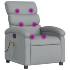 vidaXL Massage-Relaxsessel, hellgrauer Stoff