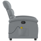 vidaXL Massage-Relaxsessel, hellgrauer Stoff