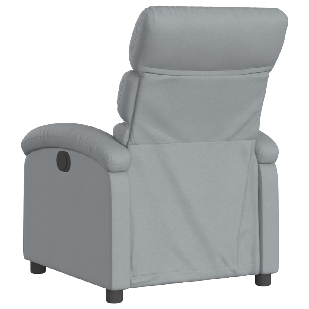 vidaXL Massage-Relaxsessel, hellgrauer Stoff