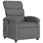 vidaXL Massage-Relaxsessel, Stoff, Dunkelgrau