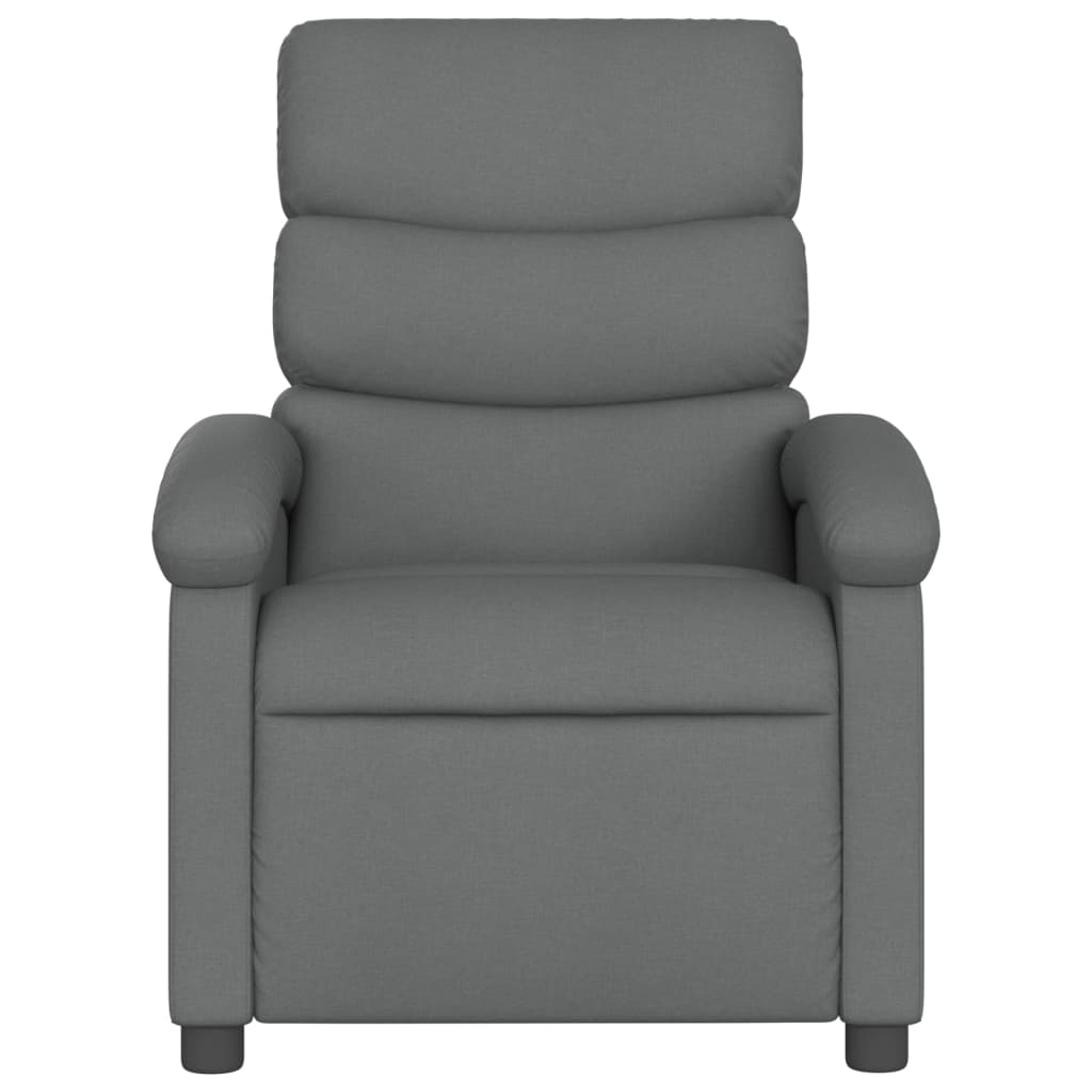 vidaXL Massage-Relaxsessel, Stoff, Dunkelgrau