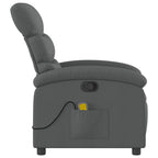 vidaXL Massage-Relaxsessel, Stoff, Dunkelgrau