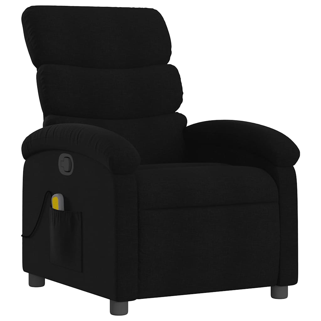 vidaXL Massage-Relaxsessel, schwarzer Stoff