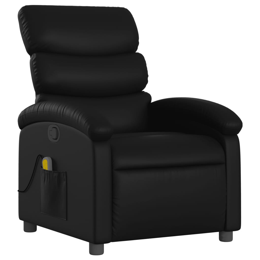 vidaXL Massage-Relaxsessel, Kunstleder, Schwarz