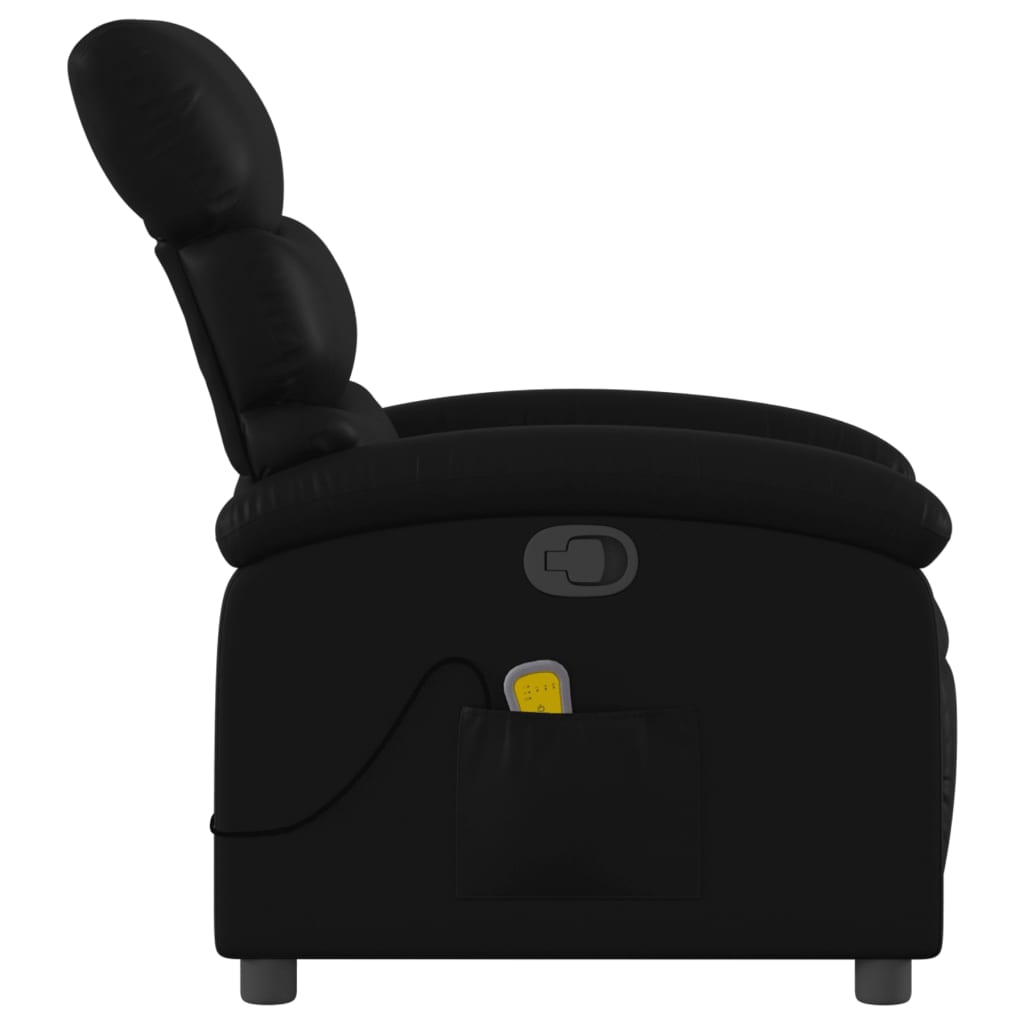 vidaXL Massage-Relaxsessel, Kunstleder, Schwarz