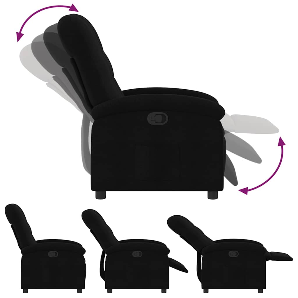 vidaXL Relaxsessel Schwarzer Stoff