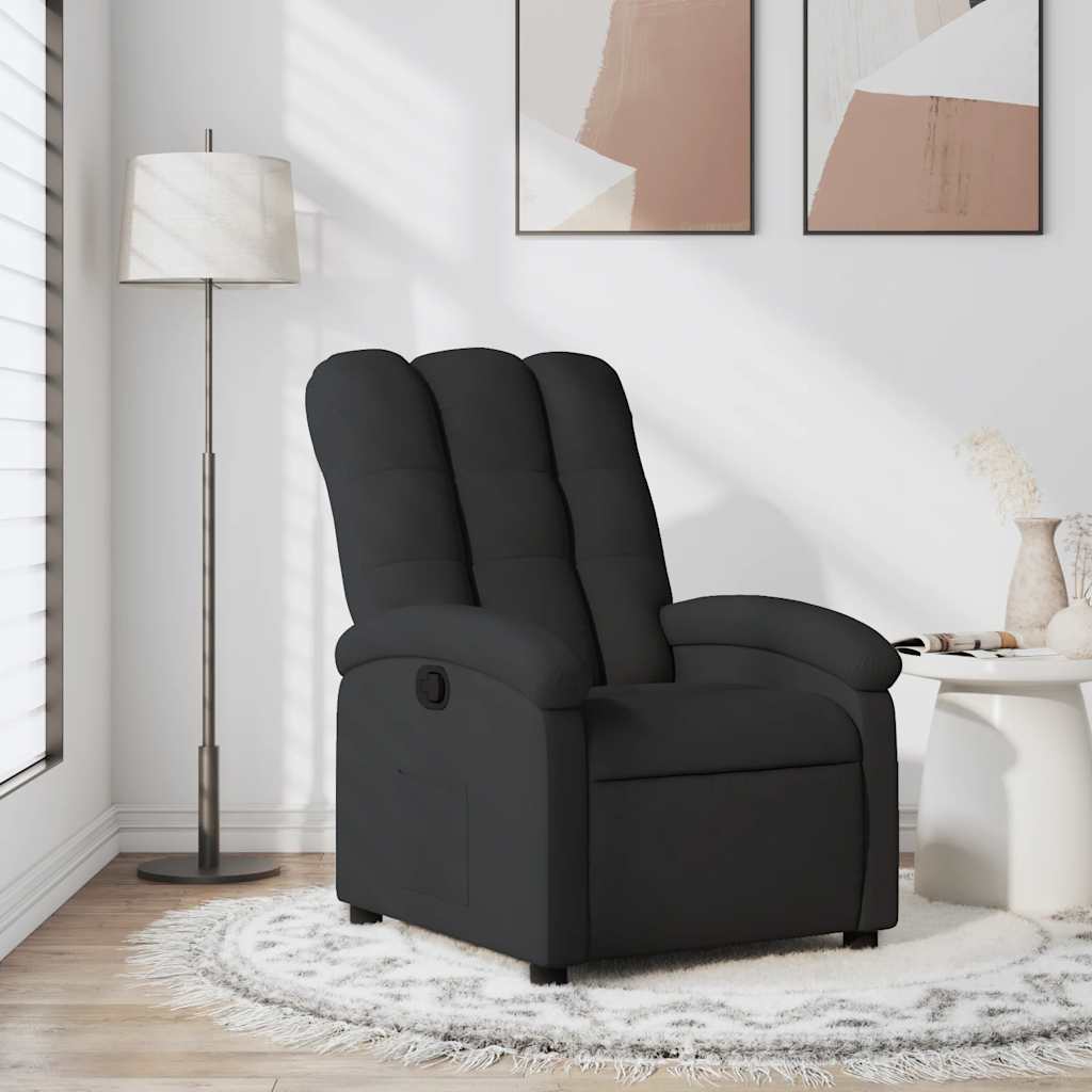 vidaXL Relaxsessel Schwarzer Stoff