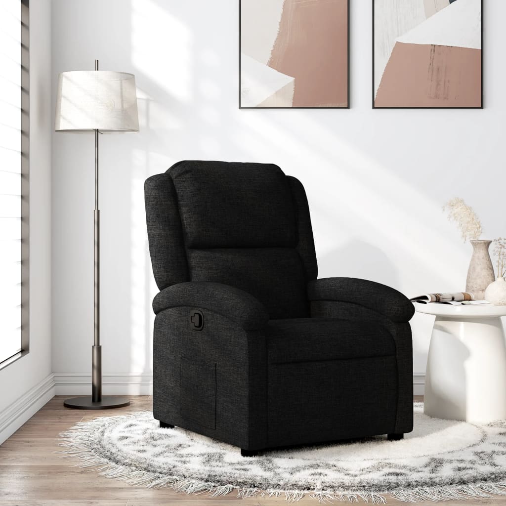 vidaXL Relaxsessel, schwarzer Stoff
