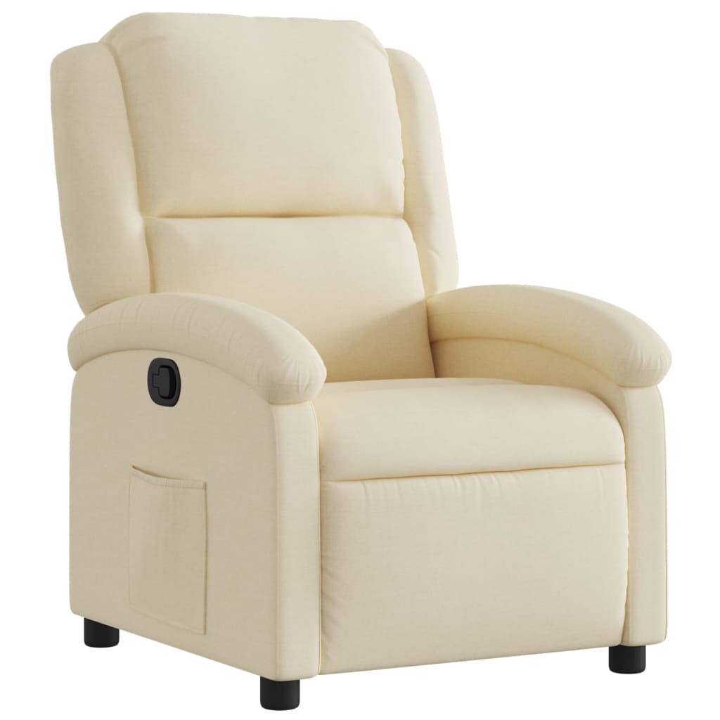 vidaXL Relaxsessel, cremefarbener Stoff