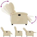 vidaXL Relaxsessel, cremefarbener Stoff