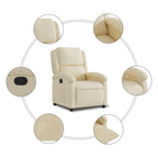 vidaXL Relaxsessel, cremefarbener Stoff