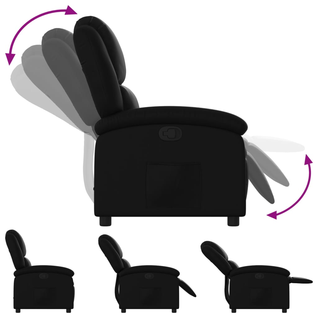 vidaXL Relaxsessel, Kunstleder, Schwarz