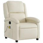vidaXL Massagesessel mit Relaxfunktion, Kunstleder, Creme