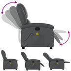 vidaXL Massagesessel Relaxsessel Grau Kunstleder