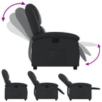 vidaXL Relaxsessel Echtleder Schwarz