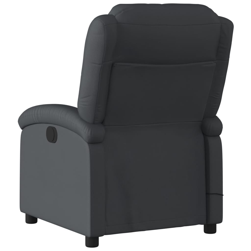 vidaXL Massagesessel Relaxsessel Echtleder Schwarz