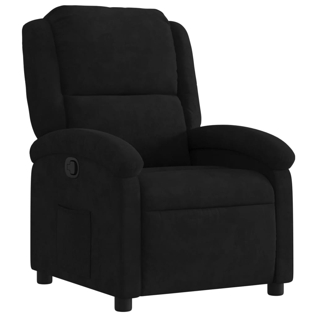 vidaXL Relaxsessel Schwarzer Samt