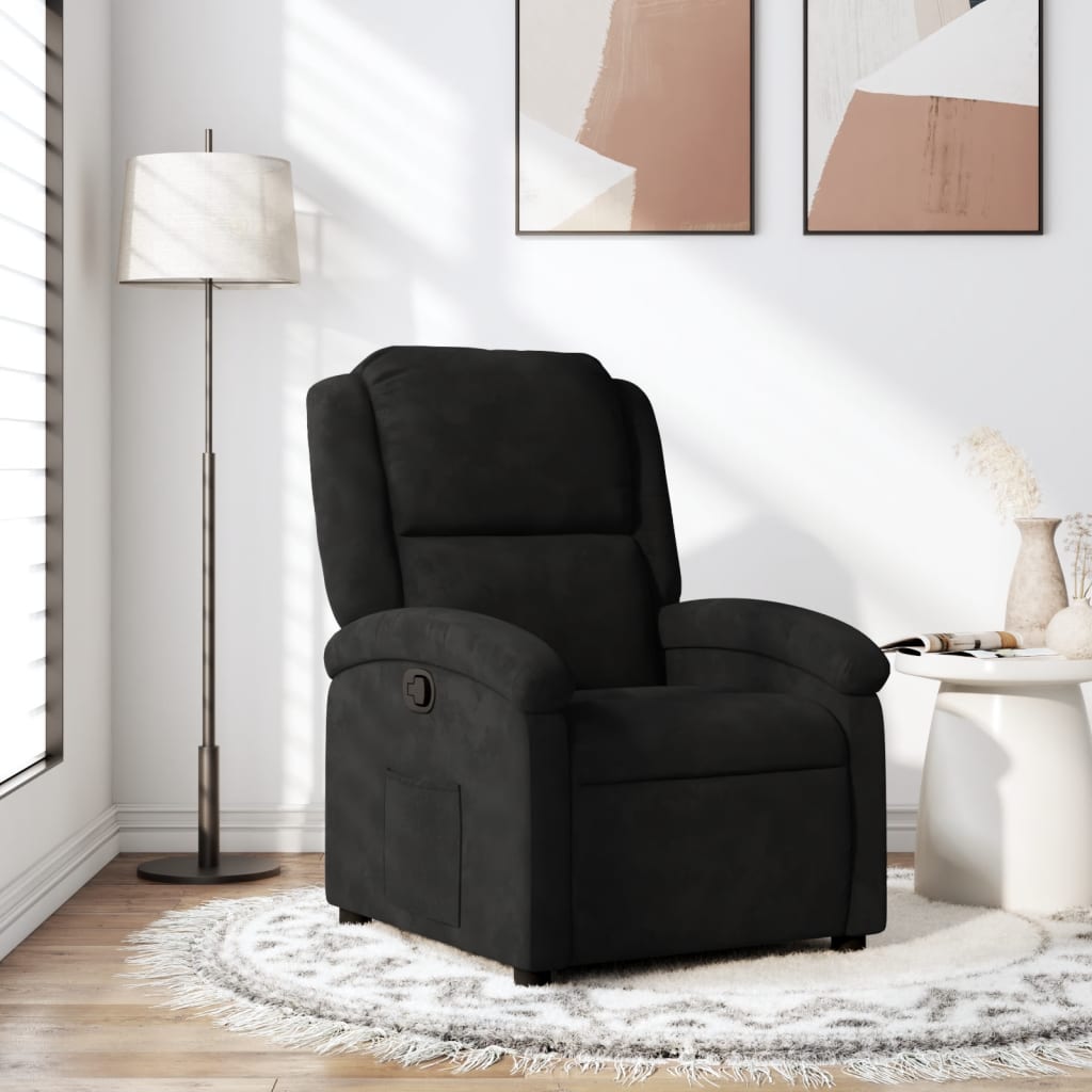 vidaXL Relaxsessel Schwarzer Samt