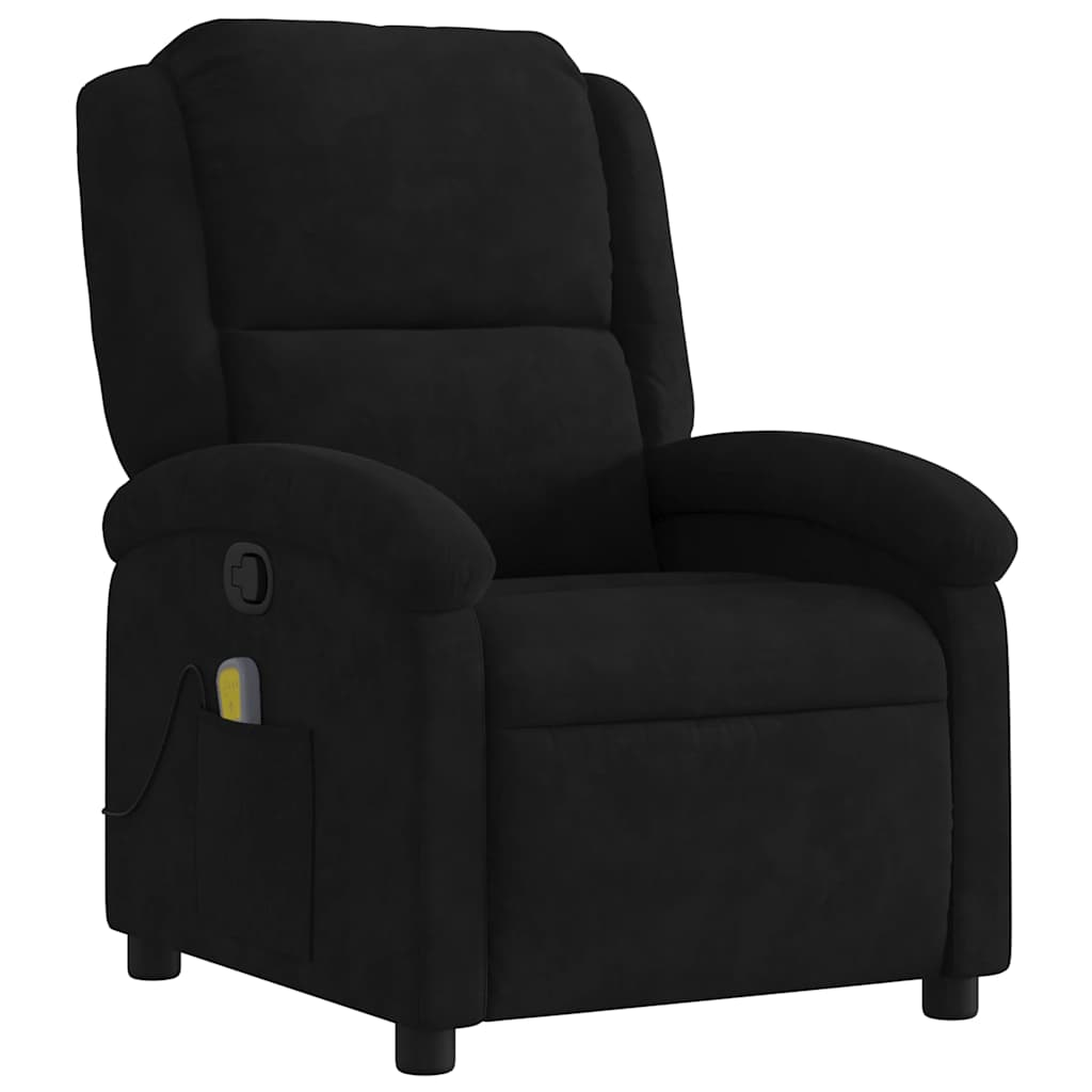 vidaXL Massage-Relaxsessel, schwarzer Samt