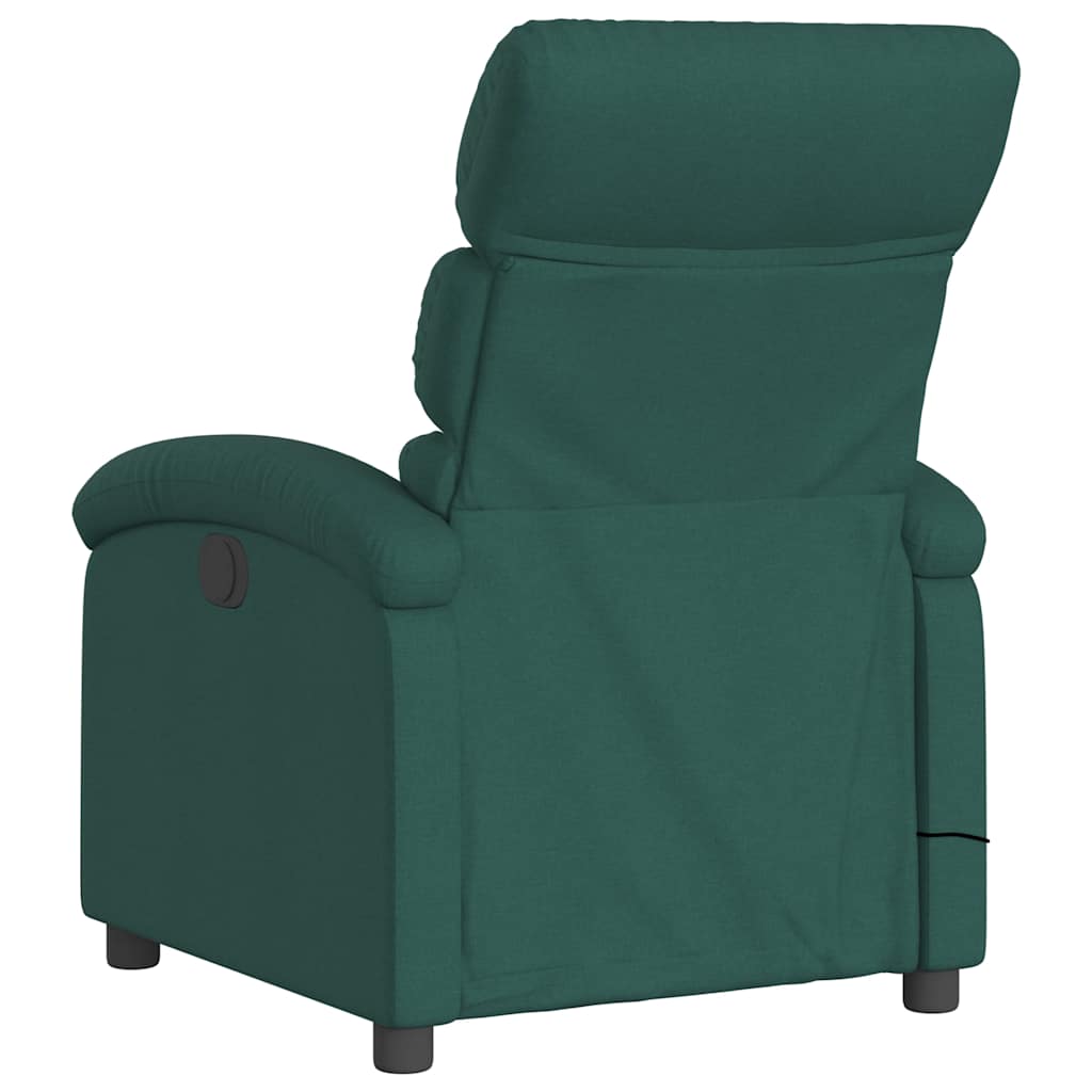 vidaXL Massage-Relaxsessel, dunkelgrüner Stoff