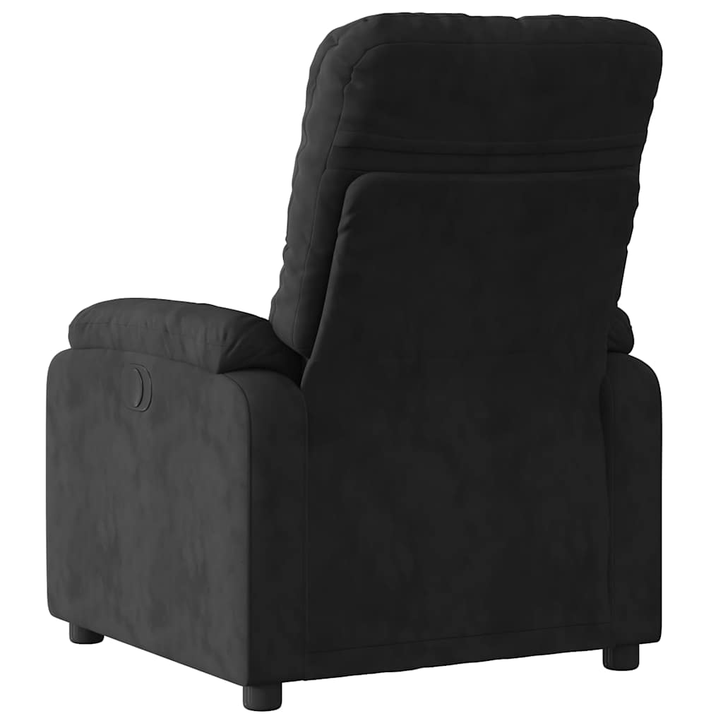 vidaXL Massage-Relaxsessel, schwarzer Mikrofaserstoff