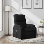vidaXL Massage-Relaxsessel, schwarzer Mikrofaserstoff