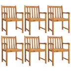 vidaXL Gartenstühle 6 Stk. 56x55,5x90 cm Massivholz Akazie
