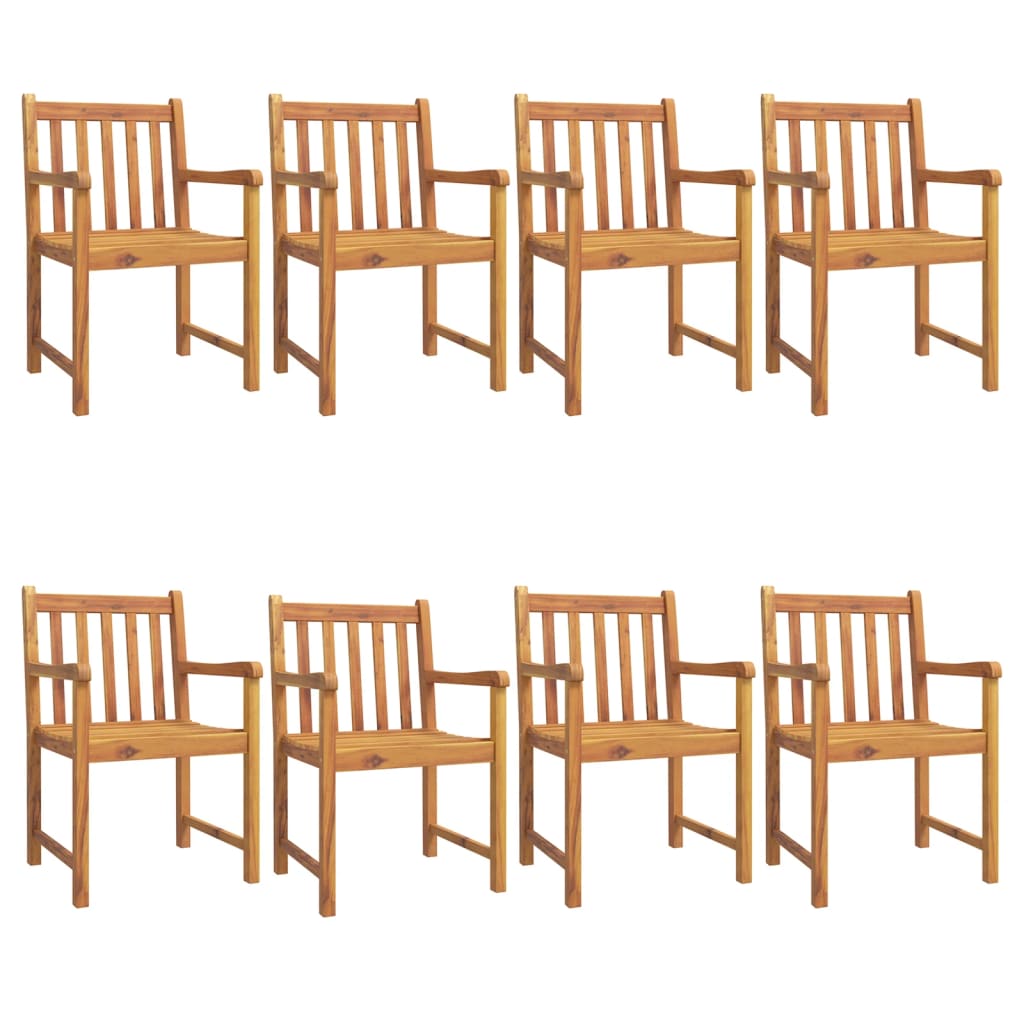 vidaXL Gartenstühle 8 Stk. 56x55,5x90 cm Massivholz Akazie