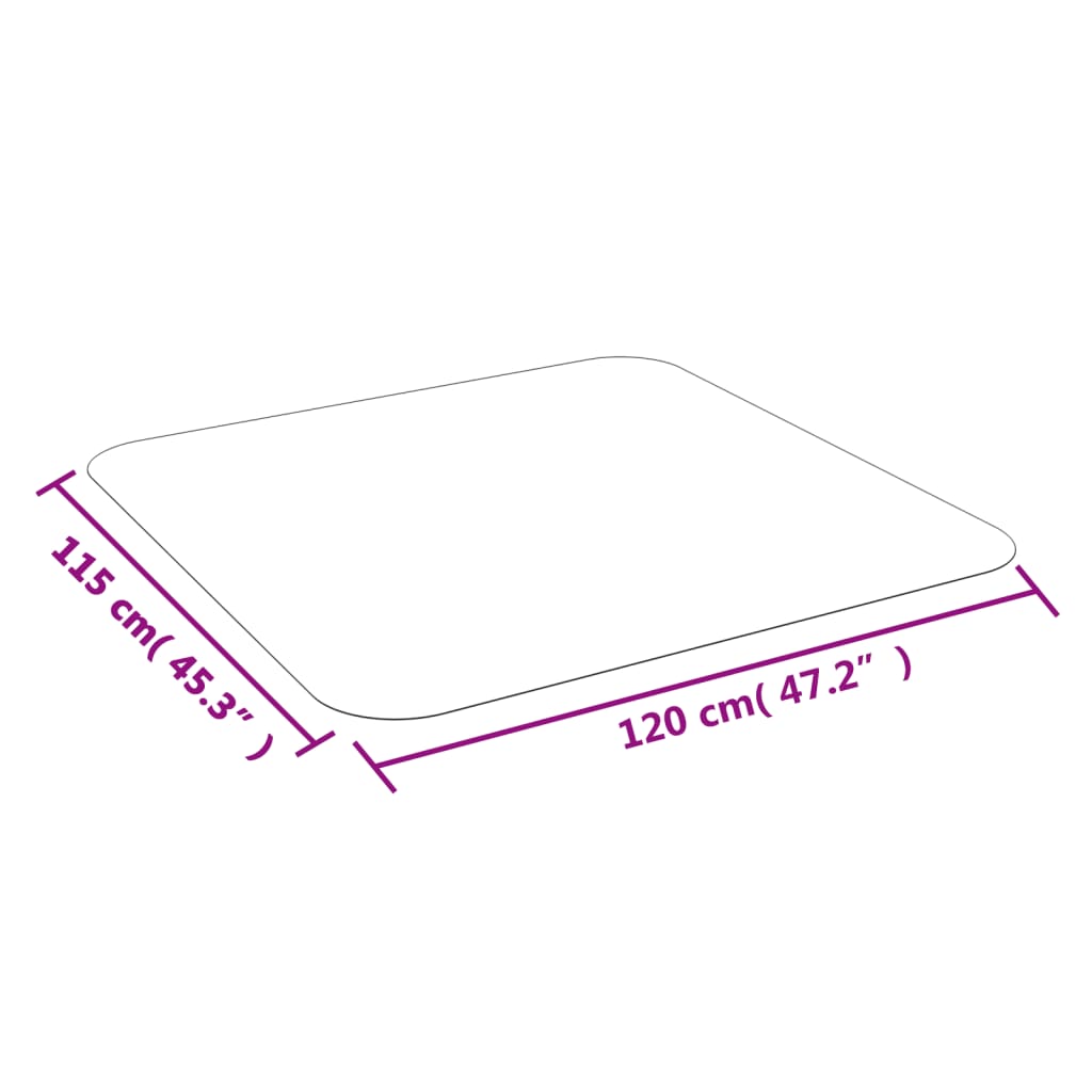 vidaXL Bodenschutzmatte für Laminat oder Teppich 120x115 cm PVC