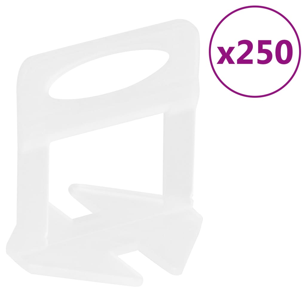 vidaXL Fliesen-Nivellierclips 250 Stk. 1 mm