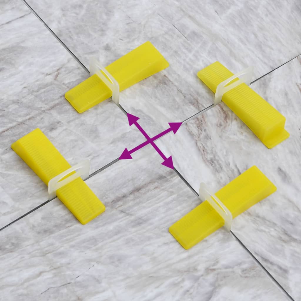 vidaXL Fliesen-Nivellierclips 250 Stk. 1 mm