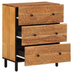 vidaXL Beistellschränke 2 Stk. 60x33x75 cm Massivholz Akazie