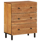 vidaXL Beistellschränke 2 Stk. 60x33x75 cm Massivholz Akazie