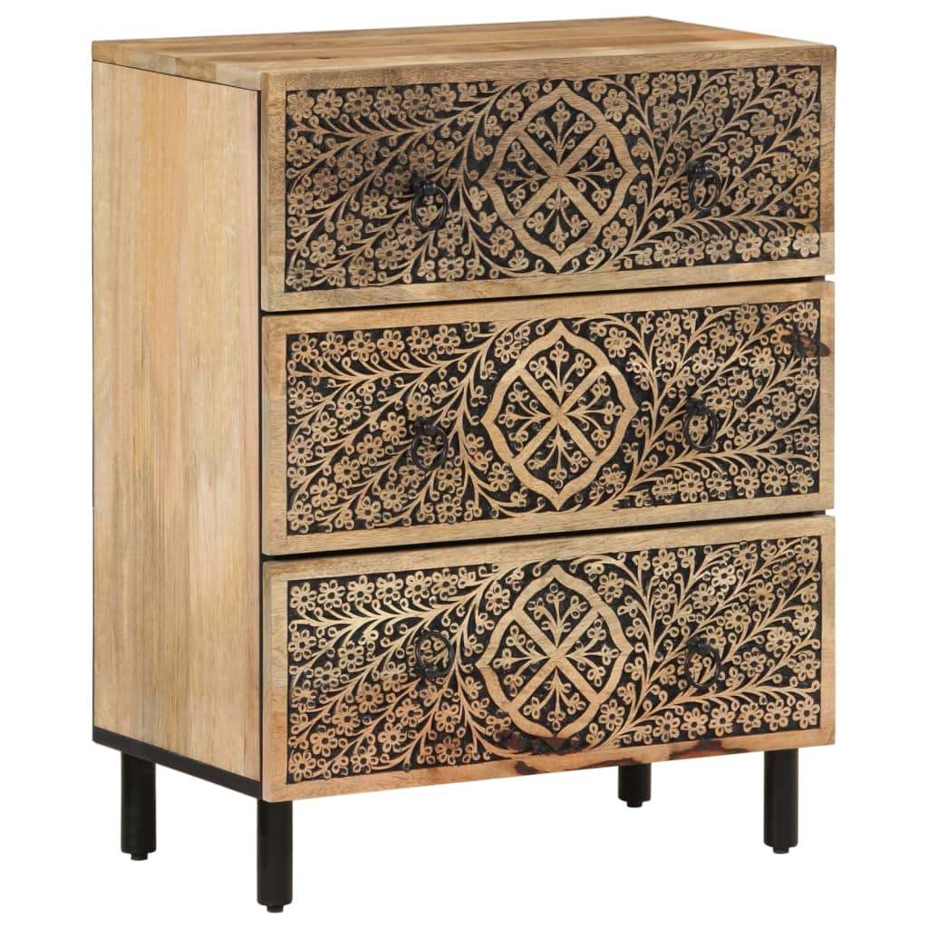 vidaXL Beistellschränke 3 Stk. 60x33x75 cm Massivholz Mango