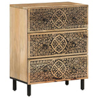 vidaXL Beistellschränke 3 Stk. 60x33x75 cm Massivholz Mango