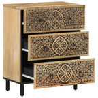 vidaXL Beistellschränke 3 Stk. 60x33x75 cm Massivholz Mango