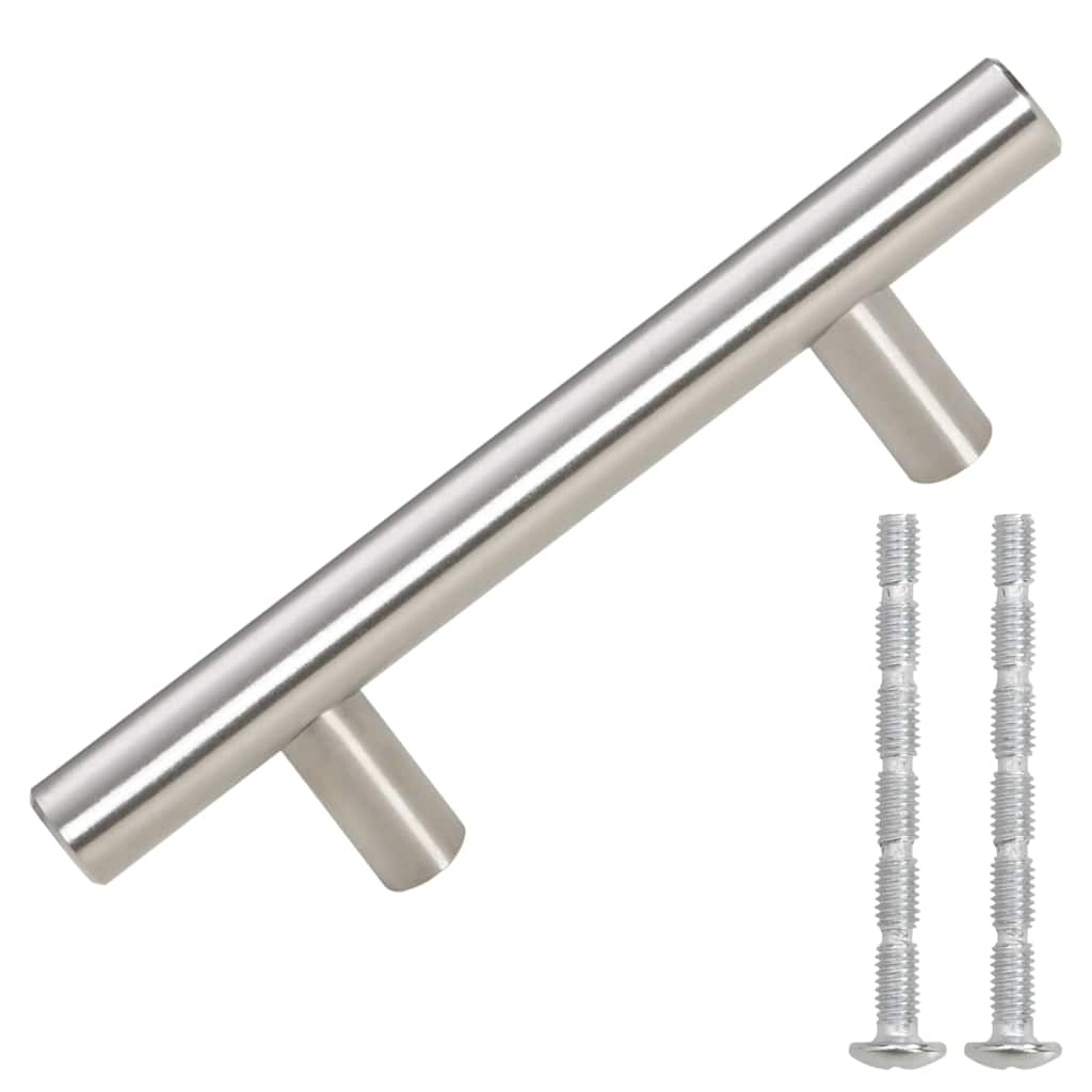 vidaXL Möbelgriffe 10 Stk. Silbern 64 mm Edelstahl