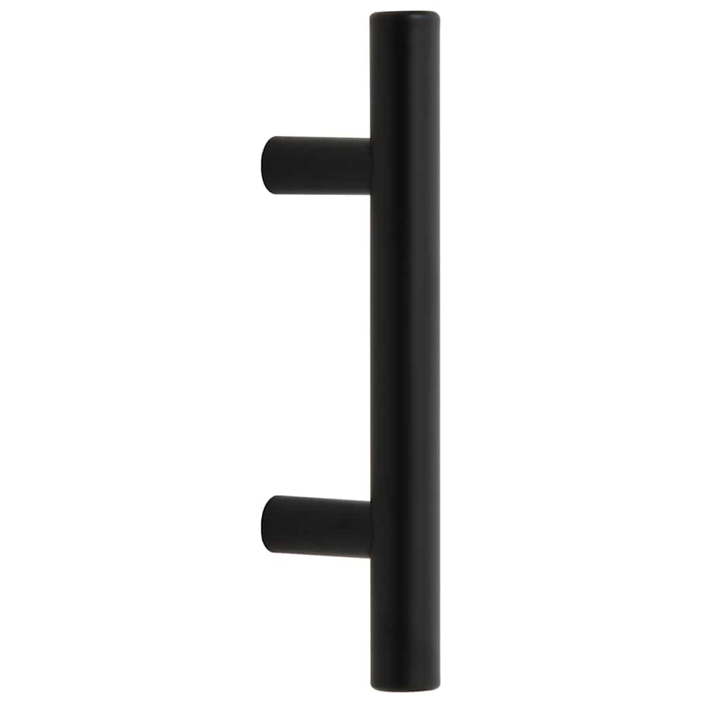 vidaXL Möbelgriffe 10 Stk. Schwarz 64 mm Edelstahl