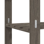 vidaXL Lagerregal mit 5 Böden Grau 170x38x170 cm Massivholz Kiefer