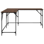 vidaXL Schreibtisch Braun Eichen-Optik 149x149x75 cm Holzwerkstoff