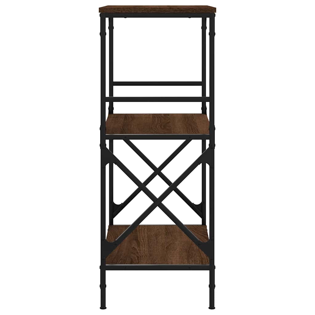 vidaXL Bücherregal 3 Böden Braun Eiche 59x35x90,5 cm Holzwerkstoff