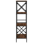 vidaXL Bücherregal 4 Böden Braun Eiche 59x35x132 cm Holzwerkstoff