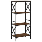 vidaXL Bücherregal 4 Böden Braun Eiche 59x35x132 cm Holzwerkstoff