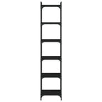 vidaXL Bücherregal 6 Böden Schwarz 40x30x188 cm Holzwerkstoff
