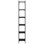 vidaXL Bücherregal 6 Böden Schwarz 40x30x188 cm Holzwerkstoff