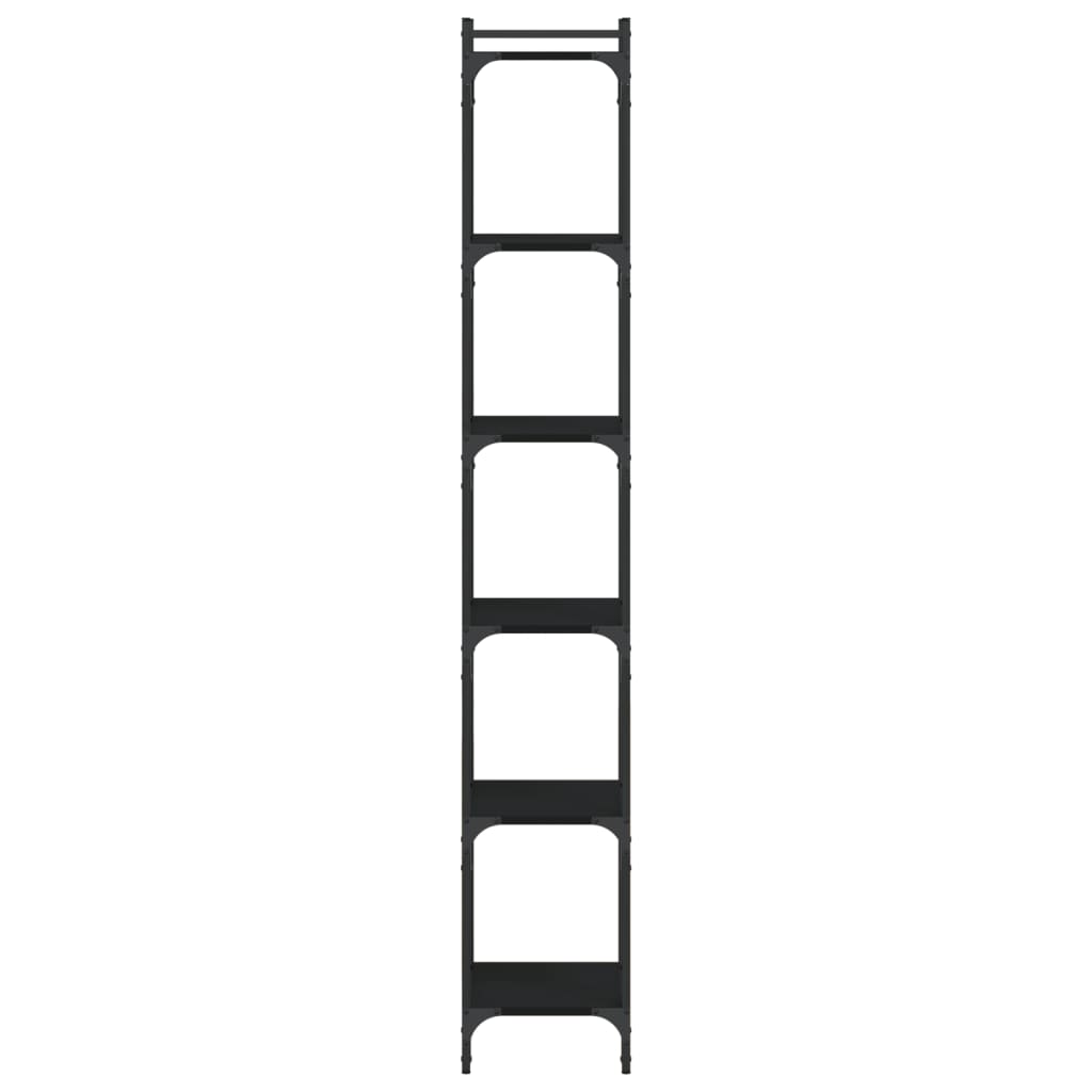 vidaXL Bücherregal 6 Böden Schwarz 40x30x188 cm Holzwerkstoff