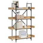 vidaXL Bücherregal 4 Böden Sonoma-Eiche 100x33x145,5 cm Holzwerkstoff